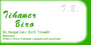 tihamer biro business card